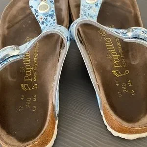 Birkenstock Shoes Papillio Birkenstock Gizeh In Blue Floral